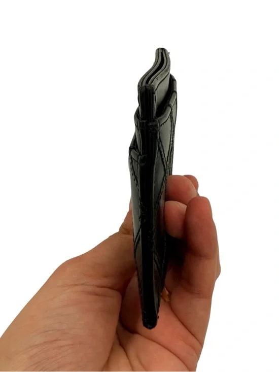 Chanel CC Quilted Lambskin Card Holder Black Silver Hardware - Picture 15 of 16